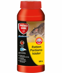 PROTECT HOME Rodicum Ratten Portionsköder, vorportionierte Rattenköder, 500 g Dose Portionsköder Single 500g