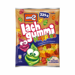 nimm2 Lachgummi Happies – 1 x 325g – Fruchtgummi mit Fruchtsaft und Vitaminen Happies 1 x 325g