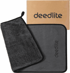 Deedlite Shiny Bath XXL Trockentuch, Fast Dry Trockentuch, Mikrofasertücher, Shiny Bath Wipes Tücher Original, Premium Trockentuch für Duschkabine, Auto, Haushalt, Camping (50x80cm, 1 Stück) 50 x 80 cm Black-1 Stück