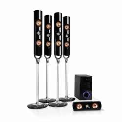 auna Areal Nobility Surround Heimkino 5.1- Soundsystem Kanal Heimkinosystem Lautsprechersystem 5.1 heimkinosystem mit 120 Watt RMS, 13,3 cm (5,25") Subwoofer, Satellitenlautsprecher, schwarz