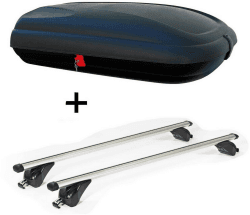 VDP BA320 carbonlook + Relingträger KING1 kompatibel mit Mitsubishi Eclipse Cross (5 Türer) ab 18
