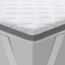 BedStory Gel Topper 200x200cm h3 h4 aus 7,5 cm Höhe Kaltschaumkern, atmungsaktive 3D-Netz Bezug, Bequeme Matratzentopper für Boxspringbett und unbequemem Betten Schlafsofa Weiß 200X200 cm H3/H4