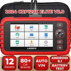 Launch CRP129X V2.0 obd2 Diagnosegerät mit Vier Systemdiagnosen(Motor SRS at/MT und ABS), 12 Reset-Funktion (für öl SAS EPB TPMS BMS ABS usw), 10 OBD2-Funktion, AUTOVIN, KOSTENLOSES Update CRP129X 2.0