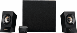 Logitech Z533 2.1 Lautsprecher-System mit Subwoofer, 120 Watt Spitzenleistung, 3,5 mm Eingang, Kopfhörerbuchse, Multi-Device, Bedienelemente am Steuergerät, EU Stecker, PC/TV/Tablet - Schwarz Schwarz AUX-Anschluss
