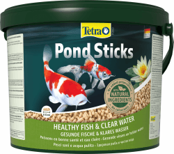 Tetra Pond Sticks - Fischfutter für alle Teichfische, unterstützt gesunde Fische und klares Wasser im Teich, 10 L Eimer Sticks 10 l (1er Pack)