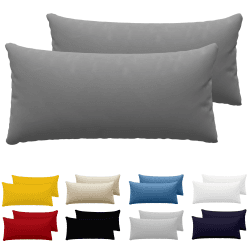 Kissenbezug 40 x 80 (Set mit 2) - 100% Jersey Baumwolle 150 g/qm Kissenbezüge -Anthrazit - Für Kissen 40 x 80 cm - Kissenhülle - Kissenbezug - Resistent und Hypoallergen - Dreamzie 40 x 80 cm Anthrazit