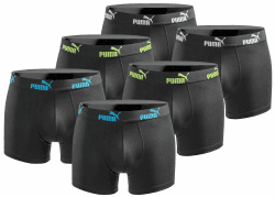 PUMA Boxershort 6er Pack Herren Basic Black Limited Edition New Tripple Black M