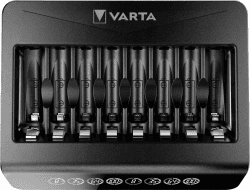 VARTA Akku Ladegerät, Batterieladegerät für wiederaufladbare AA/AAA, bis zu 8 Akku, LCD Multi Charger+, Einzelschachtladung, unbestückt LCD Multi Charger+ Single