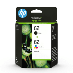 HP 62 (N9J71AE) Multipack Original Druckerpatronenfür HP ENVY 55xx, 56xx, 7640 und HP OfficeJet 200, 250, 57xx , 1xSchwarz, 1xFarbe ( 2 Stück) 1er Pack schwarz + dreifarbig ( 2 Stück) 1er Pack Single