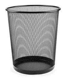 Sinoba Papierkorb Mülleimer Abfalleimer Papiereimer Draht Höhe 34 cm 18 L (Schwarz)