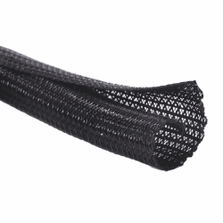 Alex Tech 13mm-3.1m selbstschließend Kabelschlauch gewebter Kabelmantel Kabelschutz zuschneidbar Schwarz Für TV Computer Heimkino Automobilkabel zu Hause und im Büro 13mm-3.1m Schwarz