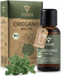 Heldengrün® BIO Oregano Öl [HOCHDOSIERT] mit +82% Carvacrol - Zertifiziertes Lebensmittel zum Einnehmen - Oreganoöl Bio aus Griechenland - Oregano Oil Oregano 30 ml (1er Pack)