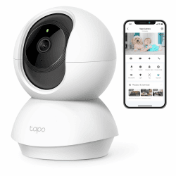 Tapo TP-Link C200 360°-WLAN-Überwachungskamera für den Innenbereich, FHD 1080P, Nachtsicht, Bewegungserkennung, Zwei-Wege-Audio, kompatibel mit Alexa und Google Assistant, für Babys/Haustiere 1-pack