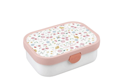 Mepal Brotdose Kinder Little Dutch – Bento Box Kinder - Brotdose Kinder mit Fächern & Gabel - Meal Prep Box mit Clip-Verschluss - BPA-frei & Spülmaschinenfest - 750 ml - Flowers and Butterflies Flowers & Butterflies Standard