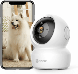 EZVIZ 1080P WLAN IP Kamera, schwenkbare Überwachungskamera Innen mit Zwei-Wege-Audio, Bewegungsverfolgung, IR Nachtsicht für Haustier, Hunde, Babyphone kompatibel mit Alexa, C6N Bianca