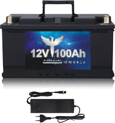 Elfhub 12V 100Ah LiFePO4 PLUS Lithiumbatterie mit USB Anschluss, Deep Cycle Batterie mit Verbessertem 100A BMS, Max. 1280W Energie, bis zu 15000 Zyklen für Wohnmobil, Solar, Trolling-Motor und Camping 12V 100Ah mit USB