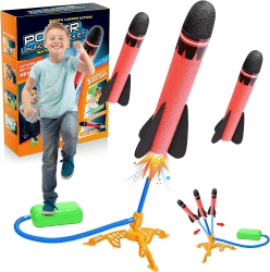 EUCOCO Rakete Spielzeug Mit 3 Schaumraketen,Garten Spielzeug,Geburtstagsgeschenk für Kinder ab 3-12 Jahre Mehrfarbig