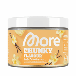 MORE Chunky Flavour, Vanilla Perfection, 150 g, vegan, Geschmackspulver zum Süßen, ohne viel Zucker und Kalorien, mit Inulin und Laktase, geprüfte Qualität - made in Germany Vanilla Perfection 150 g (1er Pack)