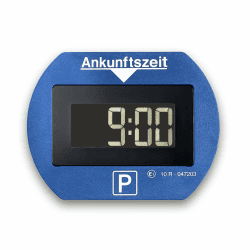 Needit elektronische Parkscheibe Park Lite I automatische Parkscheibe elektrisch mit Zulassung vom Kraftfahrt-Bundesamt I Digitale Parkuhr mit 2 Displays & vielen Funktionen, langlebig & zuverlässig 1-Pack Blau