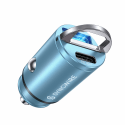 SYNCWIRE 90W Zigarettenanzünder USB C & USB Auto Adapter [PD 45W & QC 45W] Super Mini Metall KFZ Ladegerät USBC Schnellladung Kompatibel mit iPhone 15 14 13 12 Pro Max, Google Pixel 7, Samsung, Blau 90W Blau