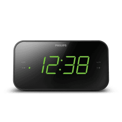 Philips Audio TAR3306 Wecker mit Radio und großem Display, Doppelalarm, Sleep Timer & Schlummerfunktion Neue Version Single