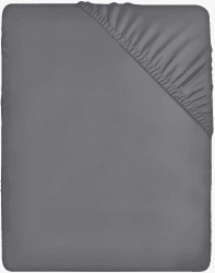 Utopia Bedding - Spannbettlaken 180x200cm - Grau - Gebürstete Polyester-Mikrofaser Spannbetttuch - 35 cm Tiefe Tasche 180X200 cm Grau