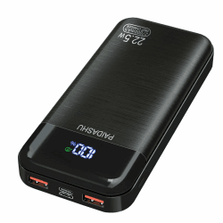 PAIDASHU Power Bank 27000mAh 22,5W Externer Handyakku PD20W Schnell Aufladende Powerbank USB C mit LED Display 3 Ausgängen & 2 Eingängen Tragbares Ladegerät für Smartphones (002)