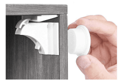 Babysicherheit Magnetisches Schrankschloss 10 Schlösser mit 2 Schlüssel, unsichtbare Kindersicherung für Schrank und Schubladen, ohne Bohren und Schrauben - Norjews 10 Schlösser + 2 Schlüssel