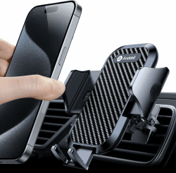 andobil Handyhalterung Auto Lüftung [ 2024 Upgrade Lüftungsclip ] Kfz Handy Halterung [ 100% Sicherer Griff ] 360° Drehbar Autohalterung Zubehör für iPhone 15 Pro Max 14 13 12 11 Galaxy S24 Ultra S23 Kohlefaser Schwarz