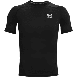 Under Armour Herren UA HG Armour Comp SS, kurzärmliges Funktionsshirt, schnelltrocknendes T-Shirt mit Kompressionspassform M Schwarz