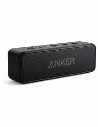 Anker SoundCore 2 Bluetooth Lautsprecher, Enormer mit Dualen Bass-Treibern, 24h Akku, Verbesserter IPX7 Wasserschutz, Kabelloser, für iPhone, galaxy usw.(Schwarz)