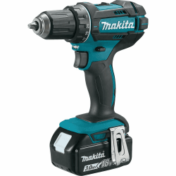 Makita DDF482RFJ Akku-Bohrschrauber 18V / 3,0 Ah, 2 Akkus + Ladegerät im MAKPAC Schwarz, Blau Basic