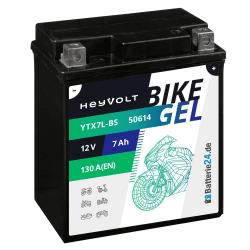 HeyVolt GEL Motorradbatterie 12V 7Ah 50614 YTX7L-BS CTX7L-BS FTX7L-BS HTX7L-BS DTX7L-BS 7Ah YTX7L-BS