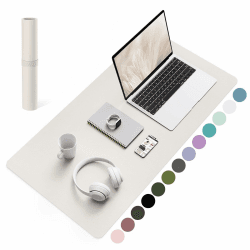 YSAGi Schreibtischunterlage, Mauspad mit Leder und Rutchfeste Wildleder, Multifunktionales Office Mousepad Laptop Schreibunterlage, Tisch-Schutz Unterlage für Büro/Home-Office (Grau, 80x40cm) Grau 80*40cm