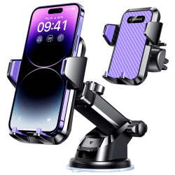 VANMASS Handyhalterung Auto Lüftung Elegantes violett Handy Halterung Auto 4 in 1 Handyhalter Auto Saugnapf 100% Kratzschutz Smartphone Halterung Auto für iPhone 15 Samsung Huawei Mate 60 pro LG usw