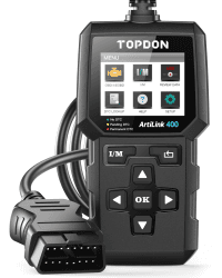 TOPDON AL400 OBD2 Diagnosegerät, 10 OBD2 Modi, One Touch I/M Bereitschaftstaste, lebenslange Updates, 2,4 Zoll TFT Farbbildschirm, für Autos ab Baujahr 1996 AL400-EU