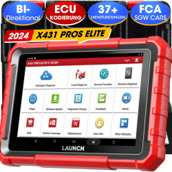 LAUNCH Neueste X431 PROS Elite OBD2 Diagnosegerät Auto, Bidirektionales Vollsystem Diagnose Scanner, kfz-Scan-Tool mit 37+ Dienst, ECU-Codierung, CANFD&DoIP, FCA, Schlüsselprogramm, 2 Jahre Update LAUNCH Pros Elite