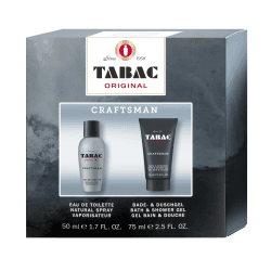 Tabac® Original Craftsman I Geschenkset I Eau de Toilette 50ml Natural Spray und Duschgel 75ml 125 ml (1er Pack)