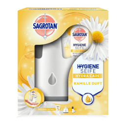 Sagrotan No-Touch Starter-Set – Sagrotan No-Touch Automatischer Seifenspender inkl. Nachfüller Kamille – 1 x 250 ml Handseife 250 ml (1er Pack) Seifenspender