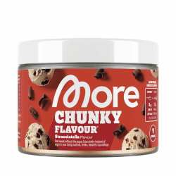 MORE Chunky Flavour, Stracciatella, 150 g, vegan, Geschmackspulver zum Süßen, ohne viel Zucker und Kalorien, mit Inulin und Laktase, geprüfte Qualität - made in Germany Stracciatella 150 g (1er Pack)