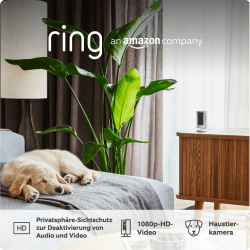 Ring Innenkamera (Indoor Camera 2. Gen.) | Überwachungskamera für den Innenbereich | 1080p-HD-Video, Privatsphäre-Sichtschutz, WLAN, ideal für Haustiere | Mini Sicherheitskamera zur Selbstinstallation Weiß Nur Gerät 1 Kamera