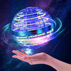 ASORT Hover Fliegender Ball,Magic Spinner Ball RGB Licht Hover Ball Mini Drohne Für Kinder Spielzeug, Flying Orb Hoverball Nova Geschenke Für Jungen Mädchen Indoor Outdoor Pro (Blua) Blau
