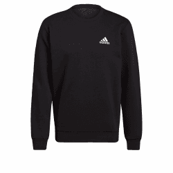 adidas Herren Feelcozy Essentials Fleece Sweatshirt Sweatshirt (1er Pack) XL Black / White