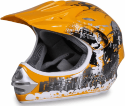 Actionbikes Motors Motorradhelm X-Treme Kinder Cross Helme Sturzhelm Schutzhelm Helm für Motorrad Kinderquad und Crossbike XXL Gelb