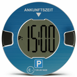 OOONO P-DISC NO1 - Elektronische Parkscheibe mit Zulassung fürs Auto - Automatische Digitale Parkscheibe Elektrisch mit Zulassung vom KBA nach StVO - Elektrische Parkuhr Auto zugelassen Blau