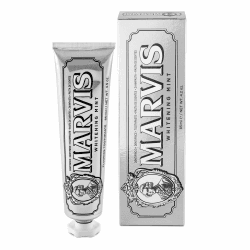 Marvis Whitening Mint Zahnpasta, 85 ml, Whitening Zahnpasta fördert eine natürliche Zahnaufhellung, Zahncreme entfernt Plaque & verleiht langanhaltende Frische 1 x 85 ml
