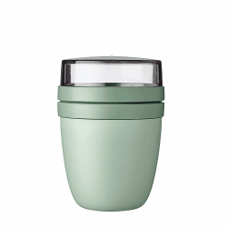 Mepal Müslibecher to go - praktischer Joghurtbecher - Unterteilung für Joghurt & Müsli - Geeignet für Gefrierschrank, Mikrowelle & Spülmaschine - 500 ml + 200 ml - Nordic sage 01. Nordic Sage Original