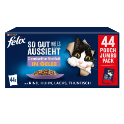 FELIX So gut wie es aussieht Gemischte Vielfalt in Gelee Katzennassfutter 44x85g Portionsbeutel Nachfolger