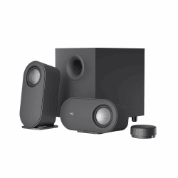 Logitech Z407 Bluetooth-Computerlautsprecher mit Subwoofer und kabelloser Steuerung, raumfüllendem Sound, Premium-Audio mit mehreren Eingängen, USB-Lautsprechern - Graphit AUX und Bluetooth