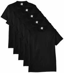 Fruit of the Loom Herren T-Shirt 5er-Pack Heavy Cotton M L XL XXL 3XL Diverse Farbsets XL Schwarz (Black)
